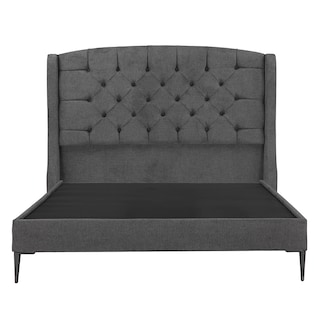 Foto 2 | Cabecera Dicasa Sitka + Base Cama Slim Gris Queen Size