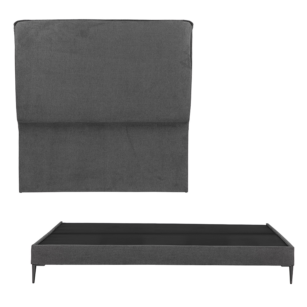 Cabecera Dicasa Split + Base Cama Slim Gris King Size
