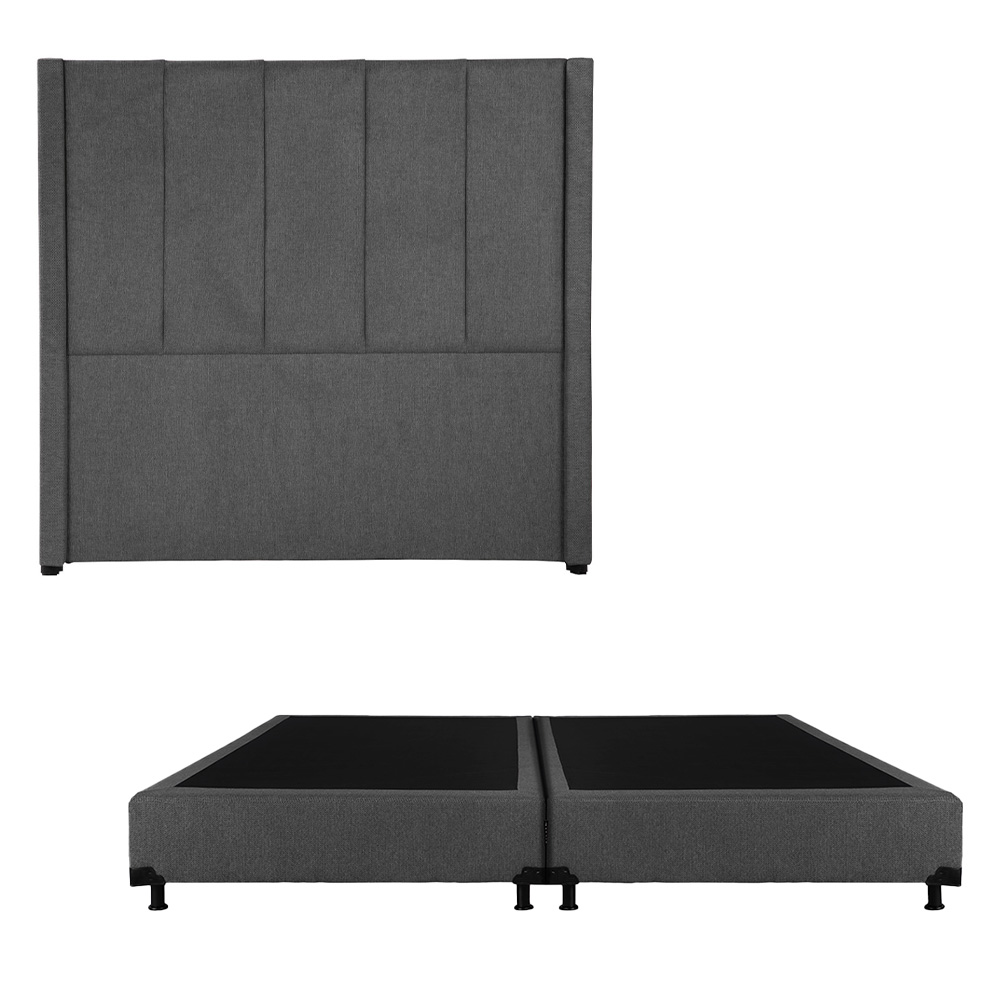 Cabecera Dicasa Nizza + Box Gris King Size