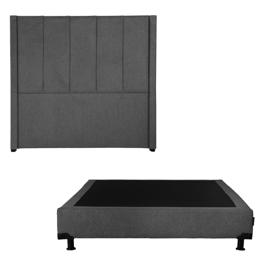 Foto 1 | Cabecera Dicasa Nizza + Box Gris Queen Size