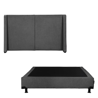 Foto 1 | Cabecera Dicasa Milan + Box Gris Queen Size