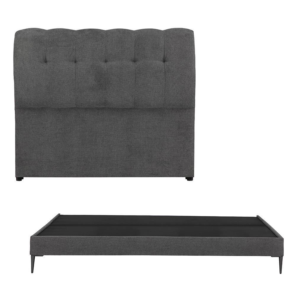 Foto 2 pulgar | Cabecera Dicasa Nube + Base Cama Slim Gris King Size