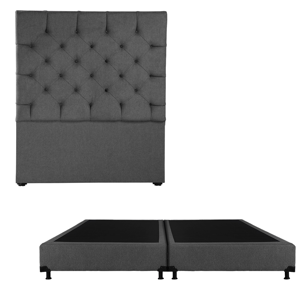 Cabecera Dicasa Capri + Box Gris King Size
