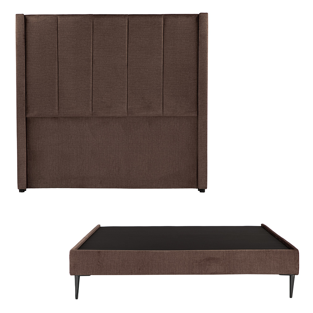 Cabecera Dicasa Nizza + Base Cama Slim Café Matrimonial