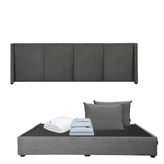 Foto 1 | Cabecera Dicasa Milan Gris + Base Cama King Size + Almohada 2pack + Protector Cloud + Sabanas Softy