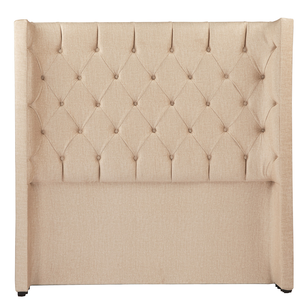 Foto 3 pulgar | Cabecera Dicasa Tartuk Beige Matrimonial + Base Cama + Almohada Oso 2 + Sábanas Basic
