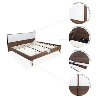 Foto 6 | Cama Queen Size Teramo S51 Nogal