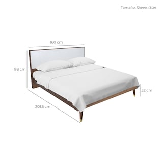 Foto 7 | Cama Queen Size Teramo S51 Nogal