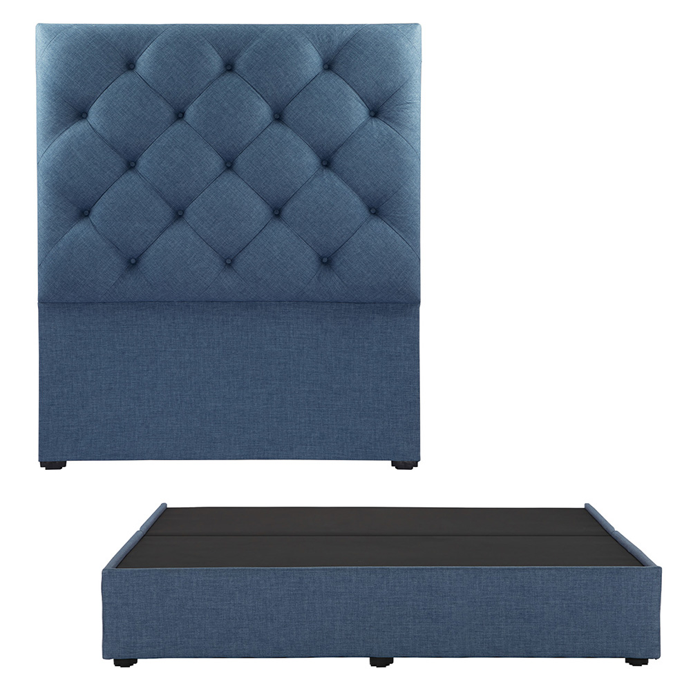 Foto 1 | Cabecera Dicasa Ikki + Base Cama Azul King Size