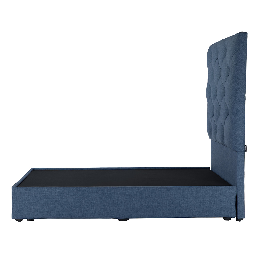 Foto 4 pulgar | Cabecera Dicasa Ikki + Base Cama Azul King Size