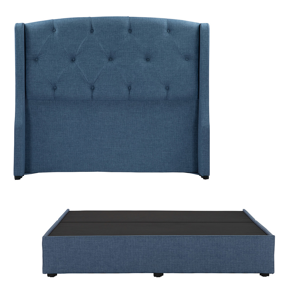Foto 1 | Cabecera Dicasa Zefyr + Base Cama Azul King Size