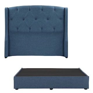 Foto 1 | Cabecera Dicasa Zefyr + Base Cama Azul King Size