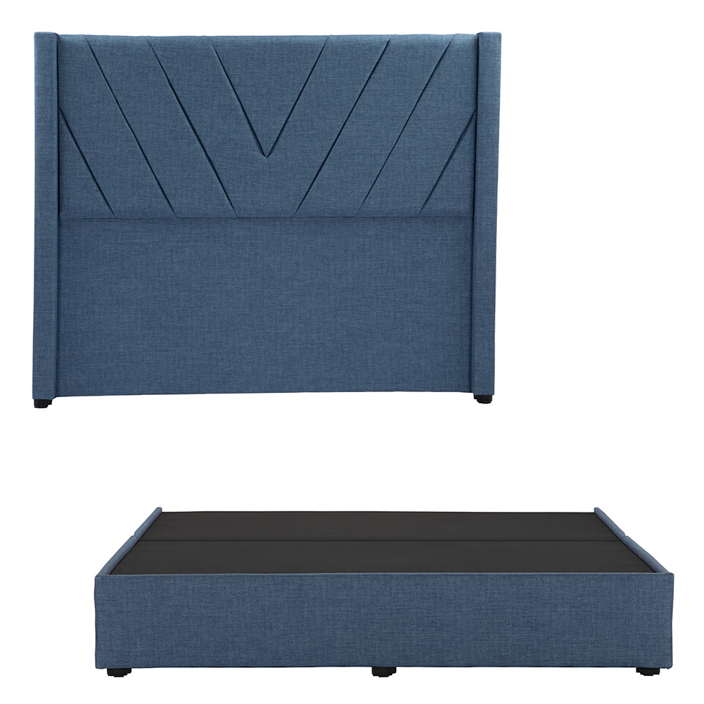 Foto 1 | Cabecera Dicasa Aurora + Base Cama Azul King Size