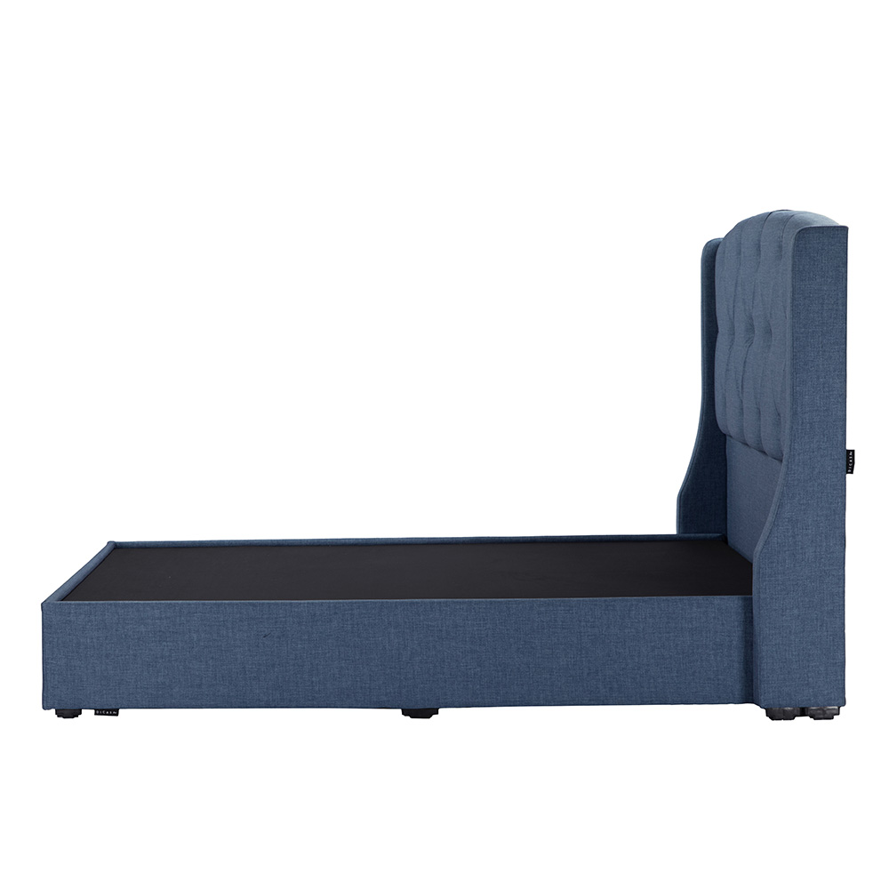 Foto 4 pulgar | Cabecera Dicasa Zefyr + Base Cama Azul Matrimonial