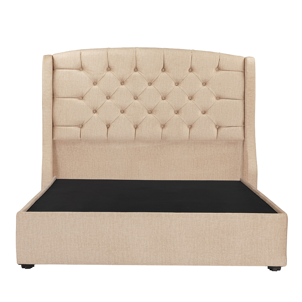 Cabecera Dicasa Sitka Beige + Base Cama Beige Matrimonial