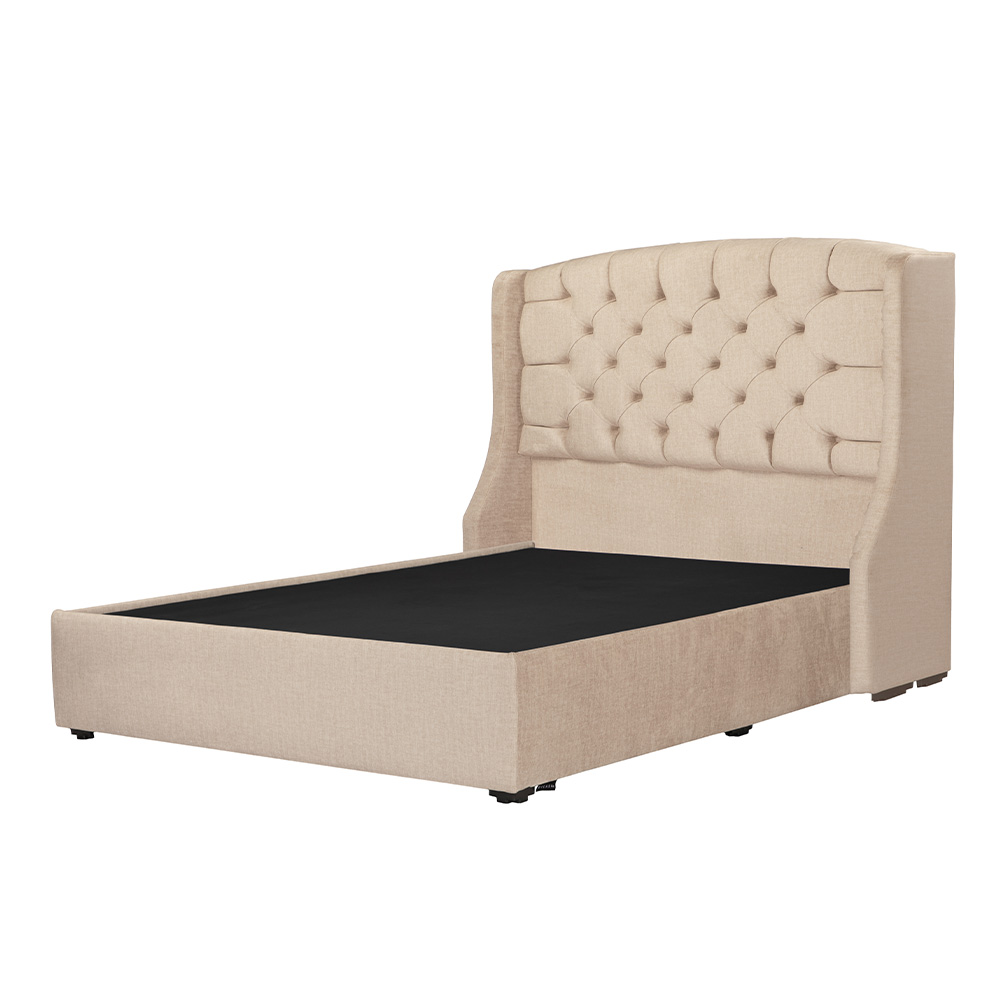 Foto 3 pulgar | Cabecera Dicasa Sitka Beige + Base Cama Beige Matrimonial