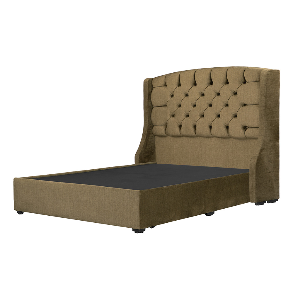 Cabecera Dicasa Sitka Verde + Base Cama Verde Matrimonial