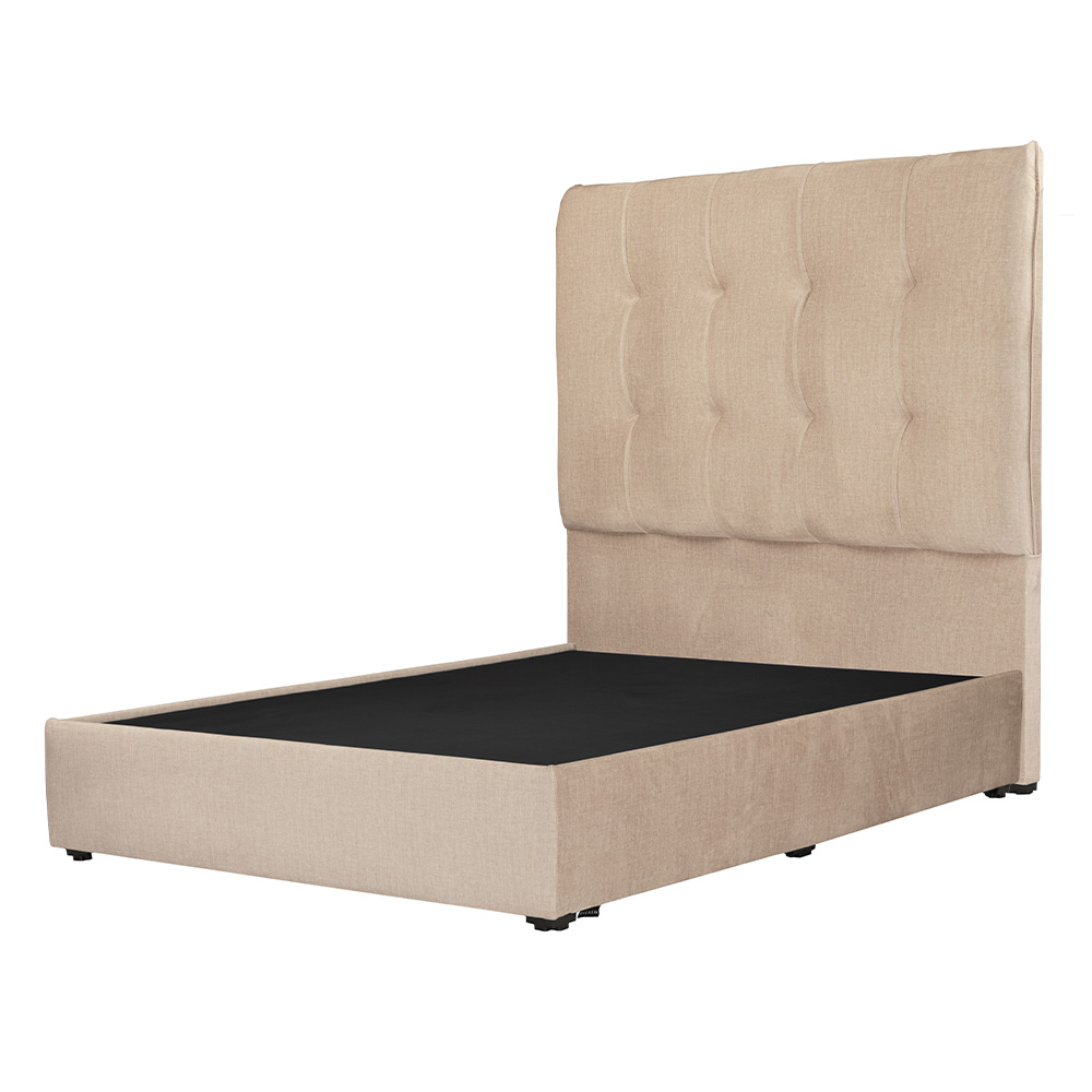 Foto 3 pulgar | Cabecera Dicasa Kenzo Beige + Base Cama Beige Matrimonial