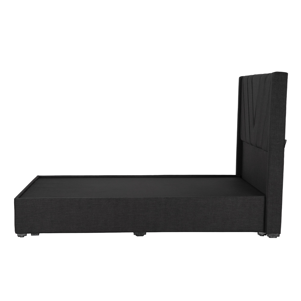 Foto 4 pulgar | Cabecera Dicasa Aurora Negro Matrimonial + Base Cama Negro