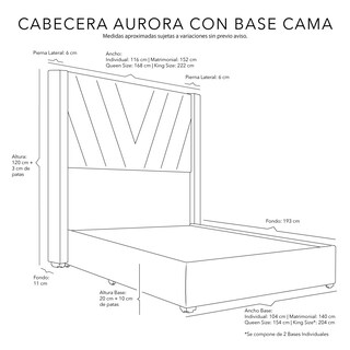 Foto 4 | Cabecera Dicasa Aurora Negro Queen Size + Base Cama Negro