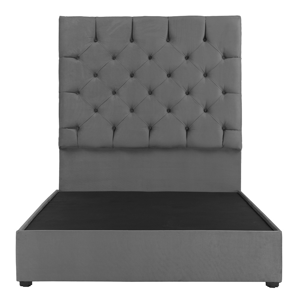 Foto 2 | Cabecera Dicasa Capri Gris + Base Cama Gris Matrimonial