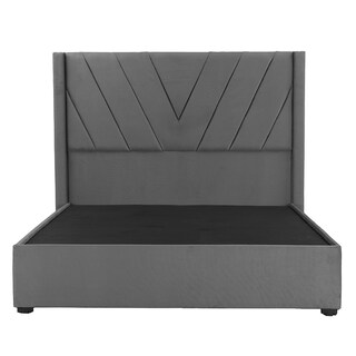 Foto 2 | Cabecera Dicasa Aurora Gris + Base Cama Gris Matrimonial