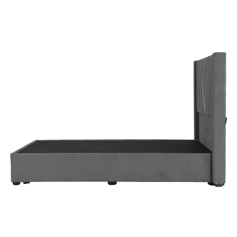 Foto 4 pulgar | Cabecera Dicasa Aurora Gris + Base Cama Gris Matrimonial