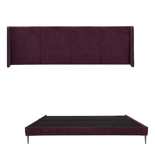 Foto 1 | Cabecera Dicasa Milan Morado + Base Cama Slim Morado King Size