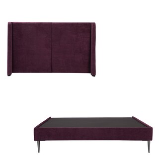 Foto 1 | Cabecera Dicasa Milan Morado + Base Cama Slim Morado Queen Size