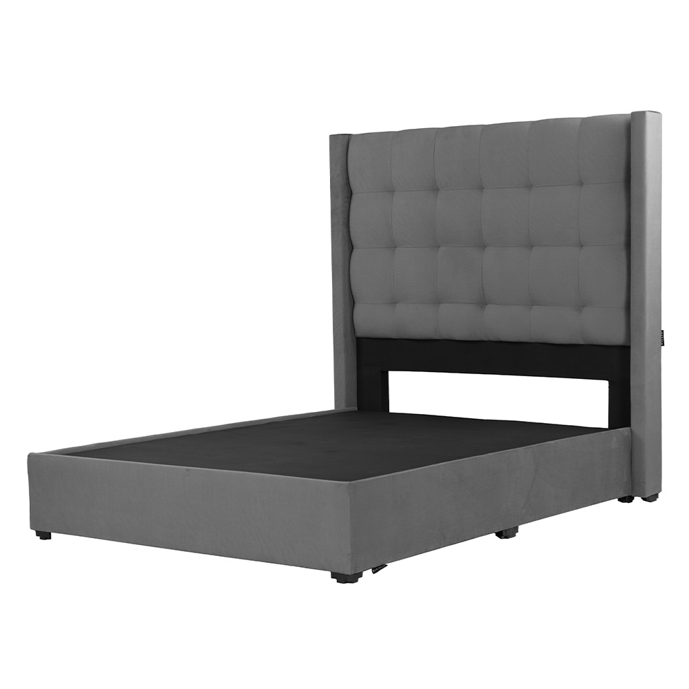 Foto 2 pulgar | Cabecera Dicasa Titan Gris + Base Cama Gris Queen Size
