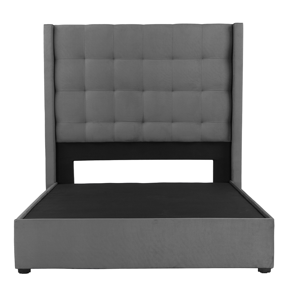 Foto 3 pulgar | Cabecera Dicasa Titan Gris + Base Cama Gris Queen Size