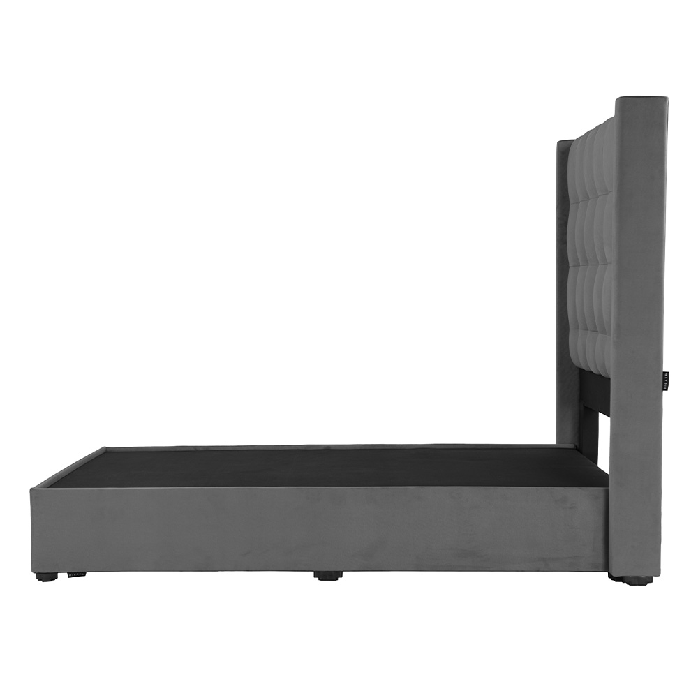 Foto 4 pulgar | Cabecera Dicasa Titan Gris + Base Cama Gris Queen Size