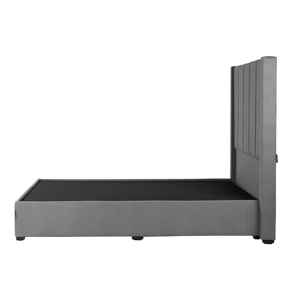 Foto 4 pulgar | Cabecera Dicasa Nizza Gris + Base Cama Gris King Size