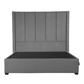 Foto 2 | Cabecera Dicasa Nizza Gris + Base Cama Gris Queen Size