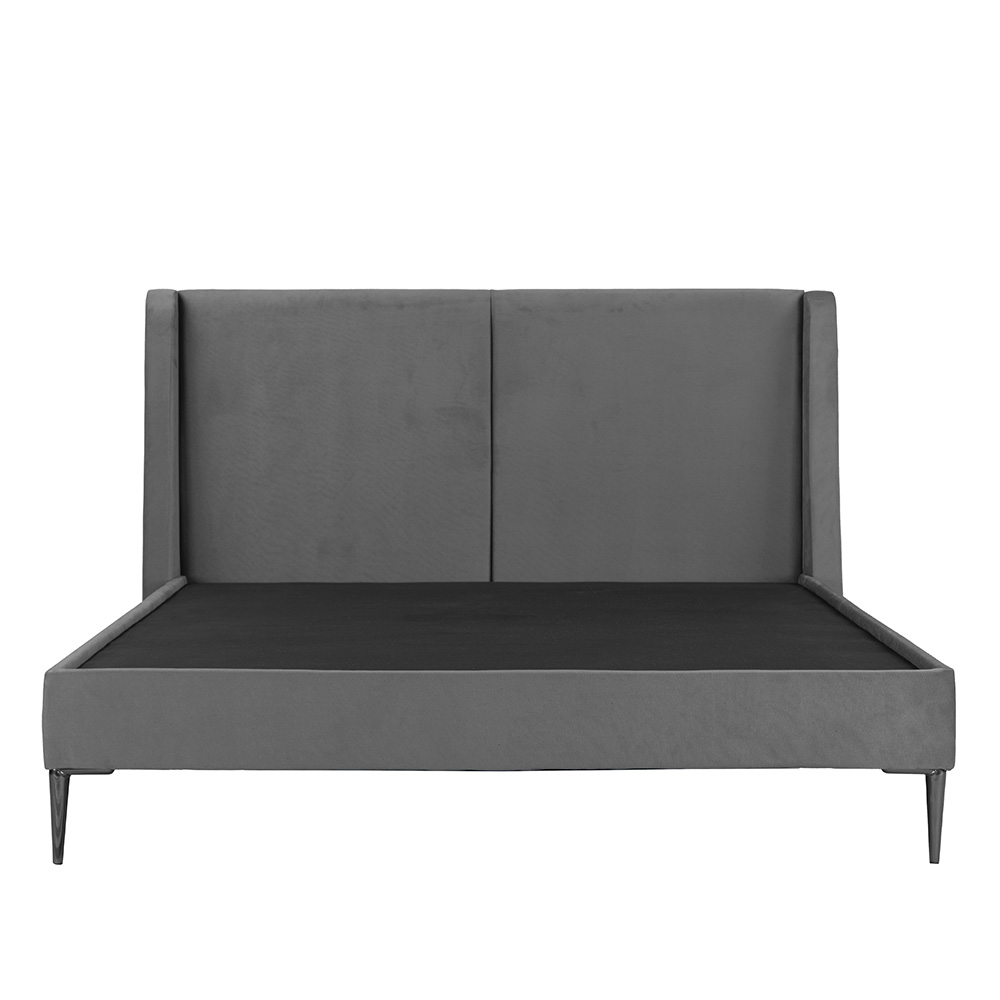 Foto 3 pulgar | Cabecera Dicasa Milan Gris + Base Cama Slim Gris Matrimonial
