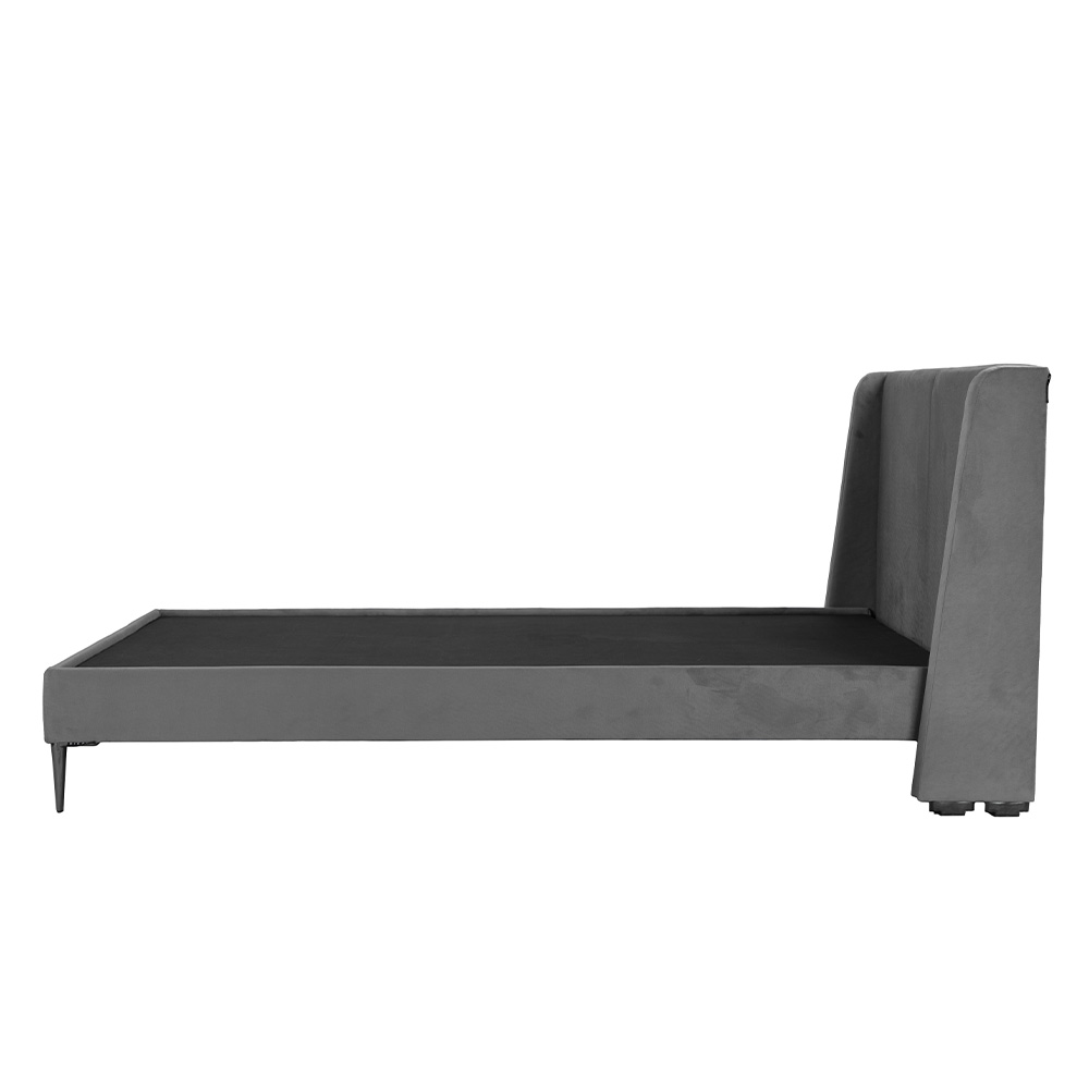 Foto 5 pulgar | Cabecera Dicasa Milan Gris + Base Cama Slim Gris King Size