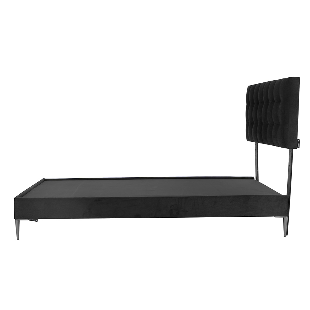 Foto 5 pulgar | Cabecera Catania Negro + Base Cama Slim Negro Matrimonial