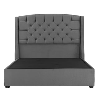 Foto 2 | Cabecera Sitka Gris + Base Cama Gris Queen Size