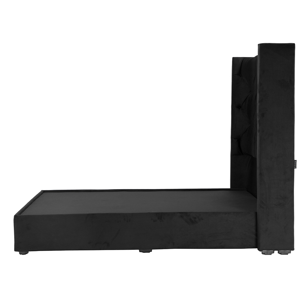 Foto 4 pulgar | Cabecera Tartuk Negro + Base Cama Negro Matrimonial