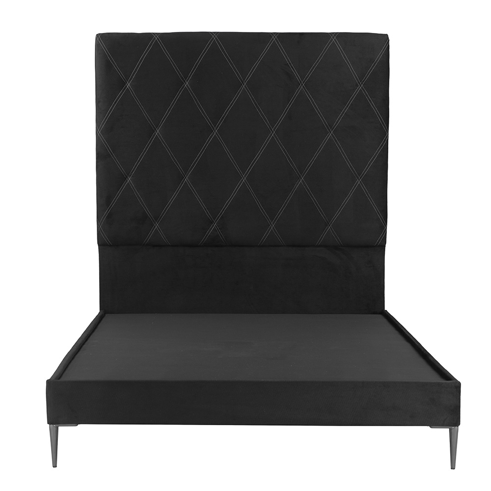 Foto 3 pulgar | Cabecera Oporto Negro + Base Cama Slim Negro Matrimonial