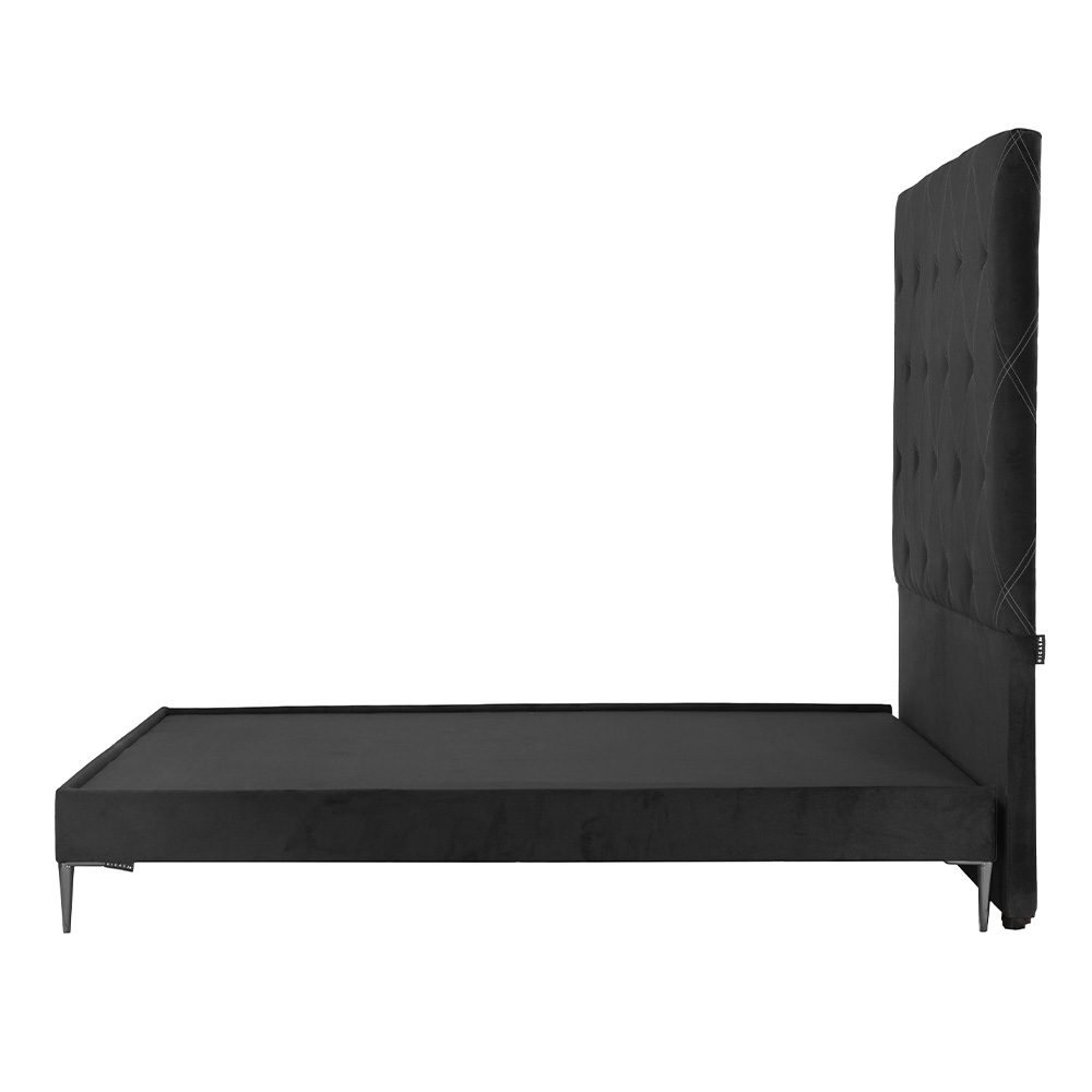 Foto 5 pulgar | Cabecera Oporto Negro + Base Cama Slim Negro Matrimonial