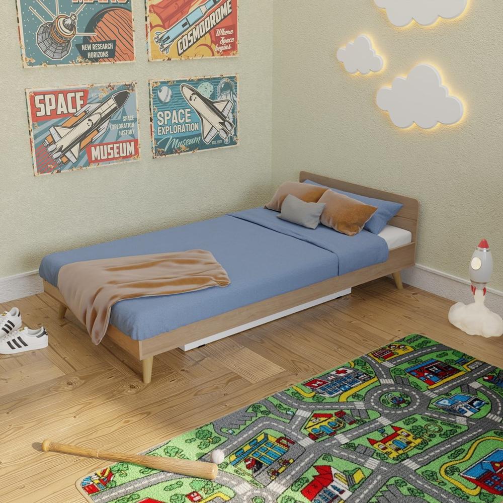 Foto 5 pulgar | Cama Kreo 1m Color Duna Blanco