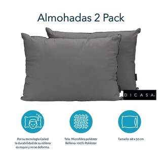 Foto 4 | Cabecera Dicasa Mary Azul Individual + Base Cama + Almohada 2pack + Protector Cloud+ Sabanas Softy