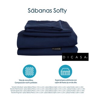 Foto 6 | Cabecera Dicasa Mary Azul Individual + Base Cama + Almohada 2pack + Protector Cloud+ Sabanas Softy