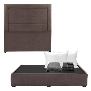 Foto 1 | Cabecera Blend Chocolate King Size + Base Cama + Almohada Royal Twin + Protector Lux + Sabanas Royal