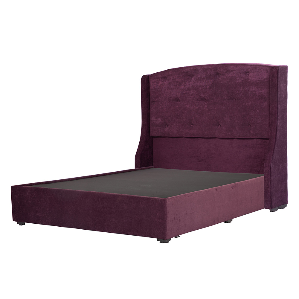 Foto 3 pulgar | Cabecera Dicasa Zefyr Morado Matrimonial + Base Cama + Almohada 2pack + Protector Cloud + Sabanas Softy