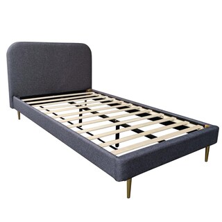 Foto 1 | Base Cama Box Individual Tapizada Metal Madera Con Cabecera