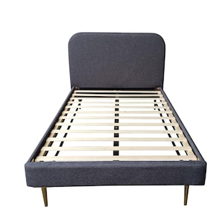 Foto 2 | Base Cama Box Individual Tapizada Metal Madera Con Cabecera