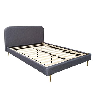Foto 1 | Base Cama Box Matrimonial Tapizada Metal Madera Con Cabecera
