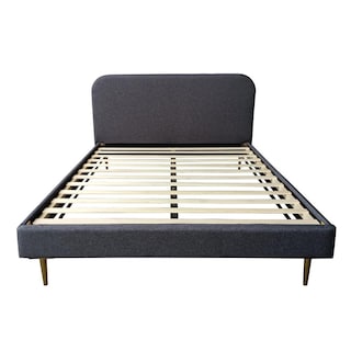Foto 2 | Base Cama Box Matrimonial Tapizada Metal Madera Con Cabecera
